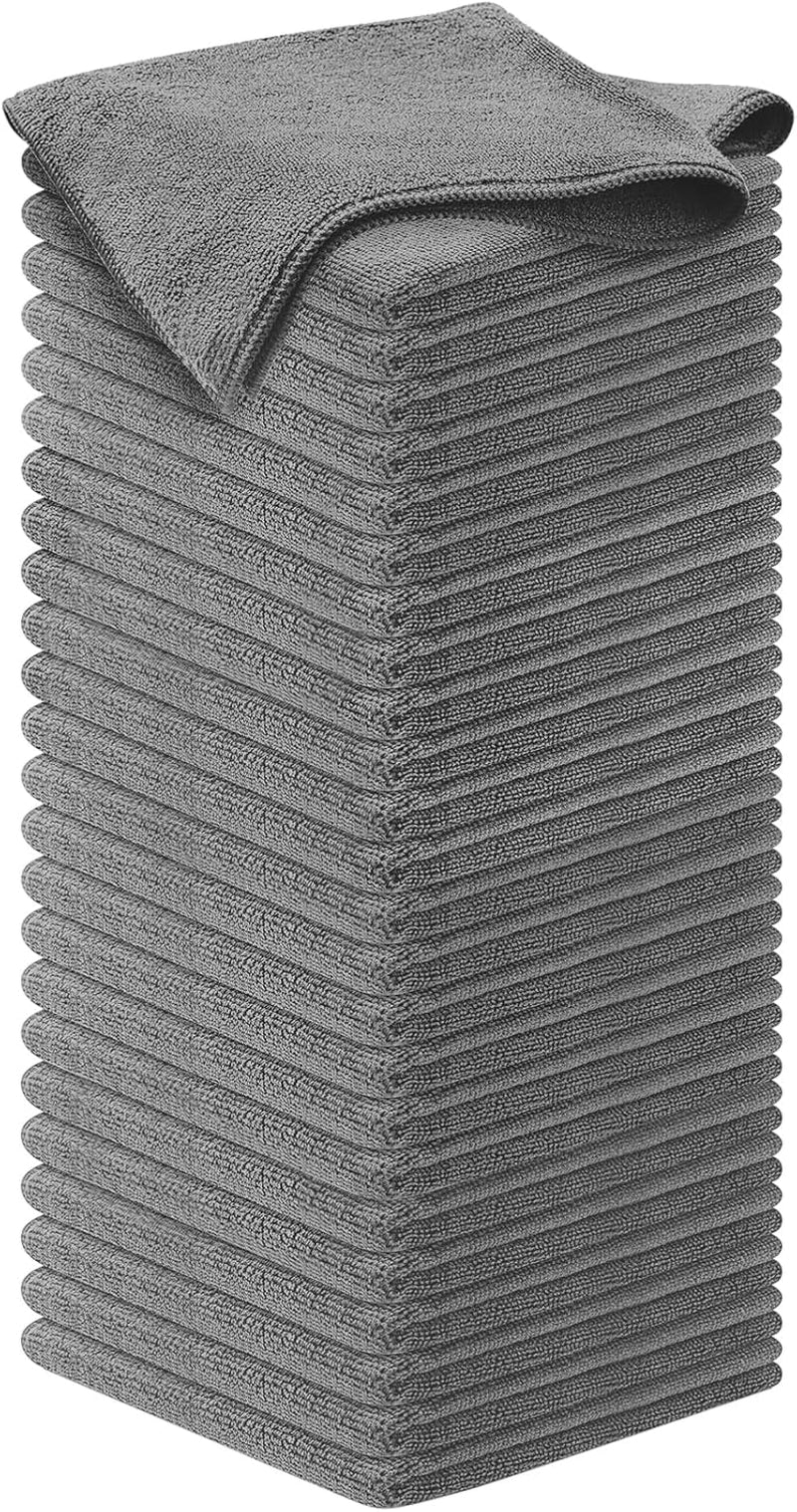 12-Pack Microfiber Cleaning Cloths - Ultra Absorbent, Streak-Free Shine, 1200 Washes - Perfect for Car Cleaning & Home Use!