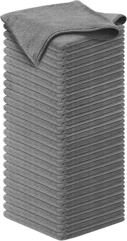 12-Pack Microfiber Cleaning Cloths - Ultra Absorbent, Streak-Free Shine, 1200 Washes - Perfect for Car Cleaning & Home Use!
