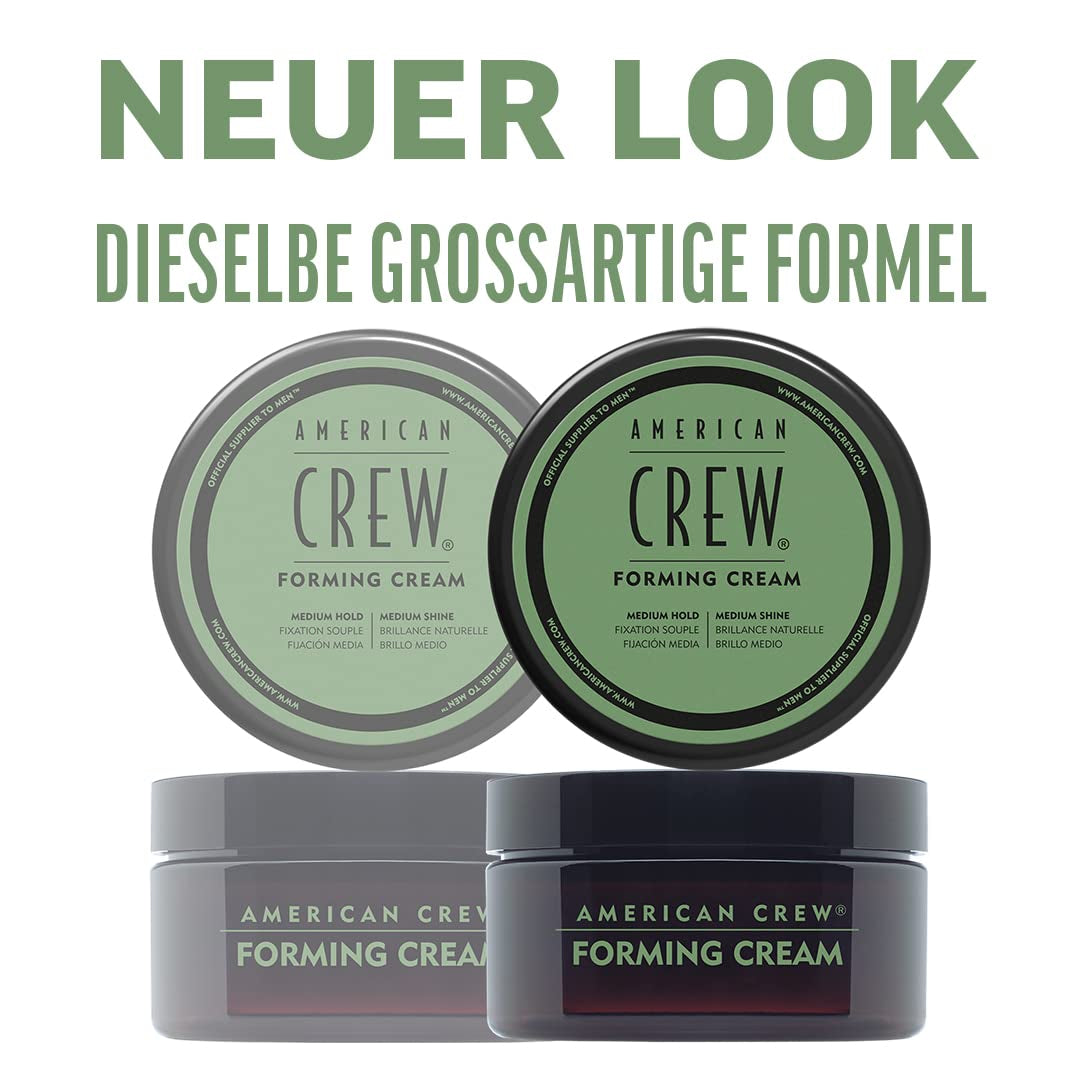 Men’s Hair Forming Cream – Medium Hold & Natural Shine Styling Cream for Thick, Curly & Straight Hair – Non-Greasy Hair Gel Alternative 1– 3 Oz
