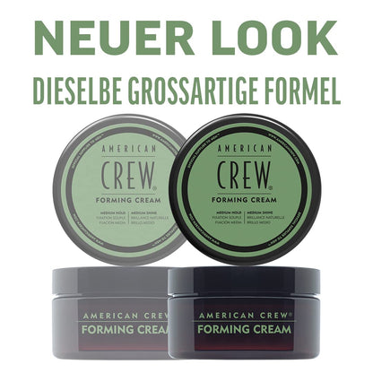 Men’s Hair Forming Cream – Medium Hold & Natural Shine Styling Cream for Thick, Curly & Straight Hair – Non-Greasy Hair Gel Alternative 1– 3 Oz
