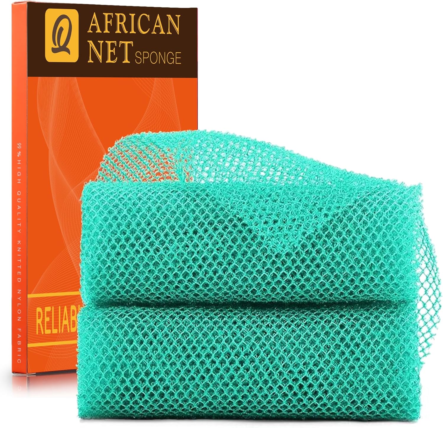 3 Pieces African Bath Sponge African Net Long Net Bath Sponge Exfoliating Shower Body Scrubber Back Scrubber Skin Smoother,Great for Daily Use (Pink,Yellow,Purple)
