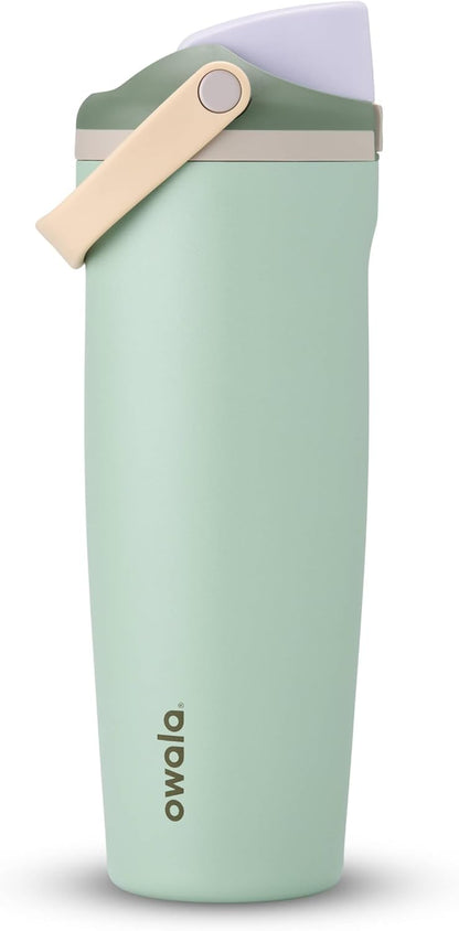 30oz Insulated Stainless Steel Water Bottle with Straw & Leakproof Lid – Green