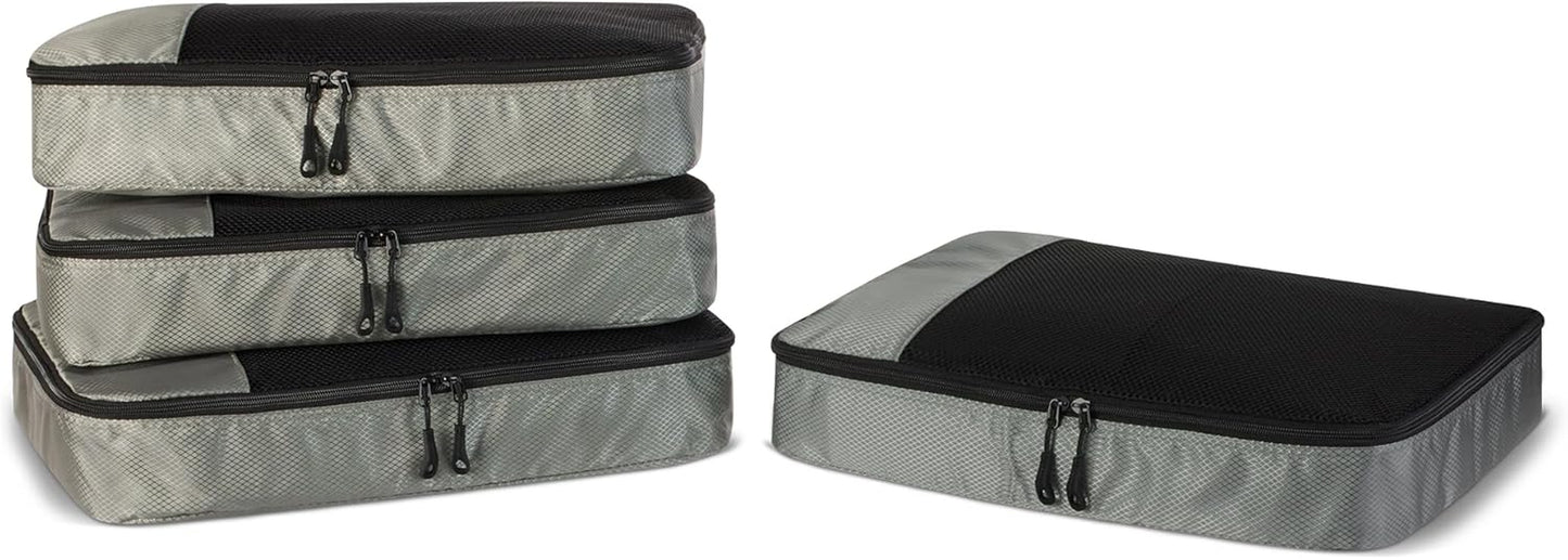 Travel Packing Cubes Set – 4 Piece Luggage Organizer Set (Blue)