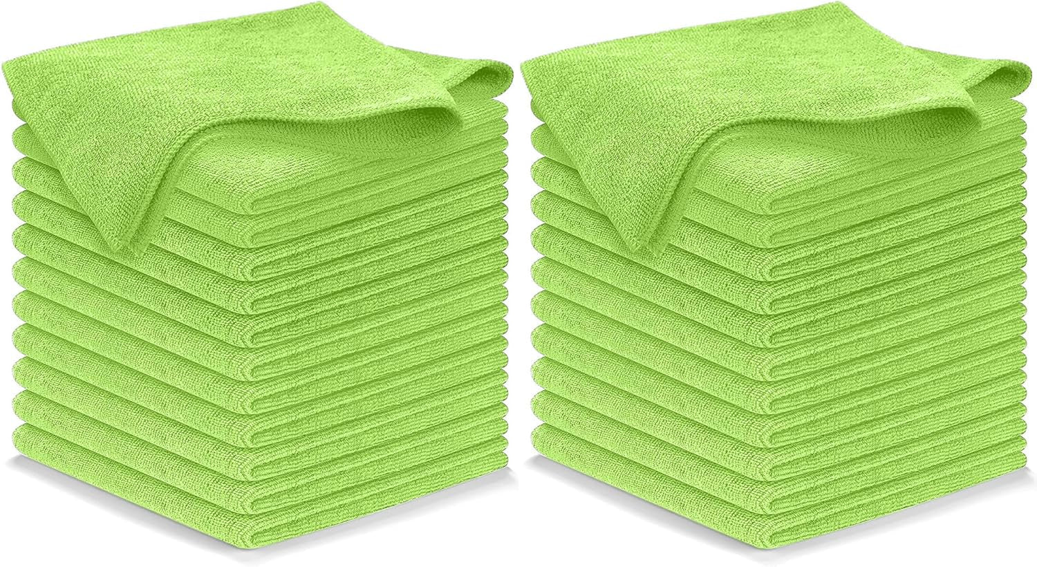 12-Pack Microfiber Cleaning Cloths - Ultra Absorbent, Streak-Free Shine, 1200 Washes - Perfect for Car Cleaning & Home Use!