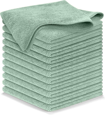 12-Pack Microfiber Cleaning Cloths - Ultra Absorbent, Streak-Free Shine, 1200 Washes - Perfect for Car Cleaning & Home Use!