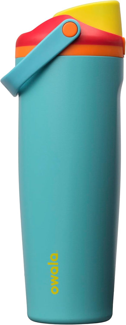 30oz Insulated Stainless Steel Water Bottle with Straw & Leakproof Lid – Green