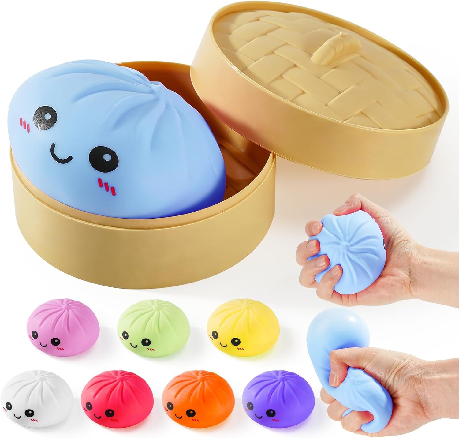 Glitter Dumpling Squishy Mystery Box – Stress Relief Fidget Toy (Golden)