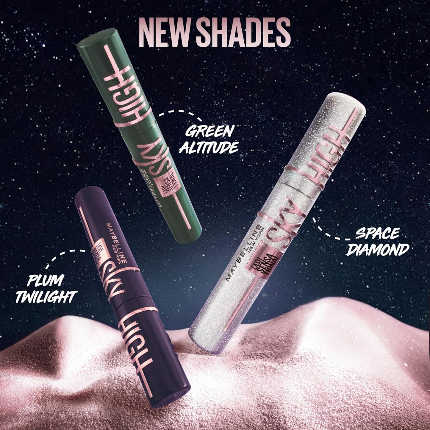 Sky High Volumizing Mascara – Lengthening, Defining & Curling Formula, Buildable Lash Makeup, Blackest Black