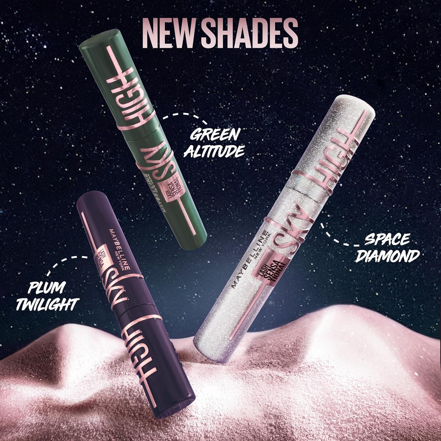 Sky High Volumizing Mascara – Lengthening, Defining & Curling Formula, Buildable Lash Makeup, Blackest Black