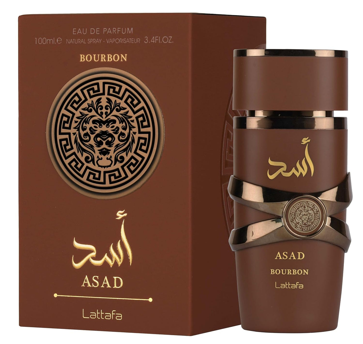 Lattafa Asad Bourbon Eau de Parfum 3.4 oz | Men's Arabic Fragrance | Loro Essentials