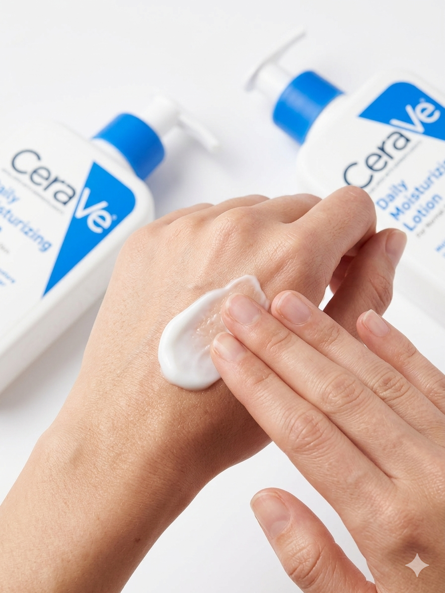 CeraVe Daily Moisturizing Lotion (12 fl oz) – Lightweight Hydrating Body & Face Lotion for Normal to Dry Skin