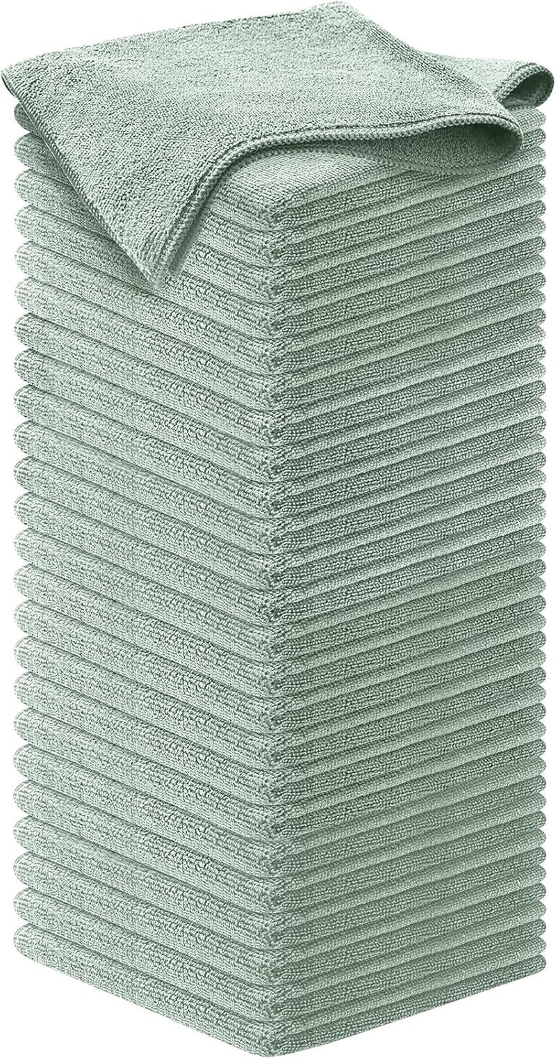 12-Pack Microfiber Cleaning Cloths - Ultra Absorbent, Streak-Free Shine, 1200 Washes - Perfect for Car Cleaning & Home Use!