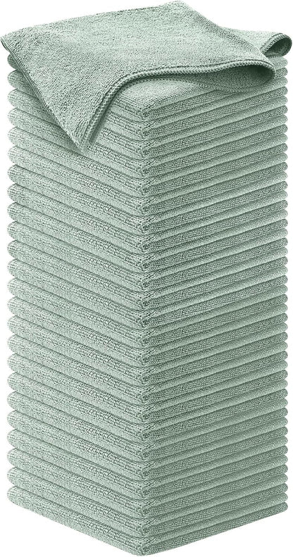 12-Pack Microfiber Cleaning Cloths - Ultra Absorbent, Streak-Free Shine, 1200 Washes - Perfect for Car Cleaning & Home Use!