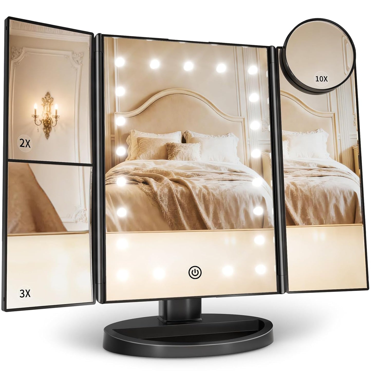 LED Vanity Makeup Mirror with Lights & Magnification
