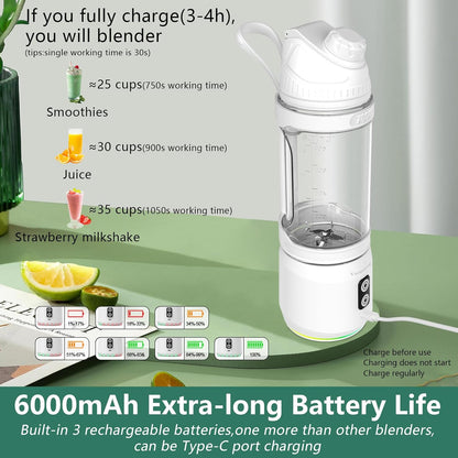Portable USB Blender Bottle – 700ML Smoothie Maker