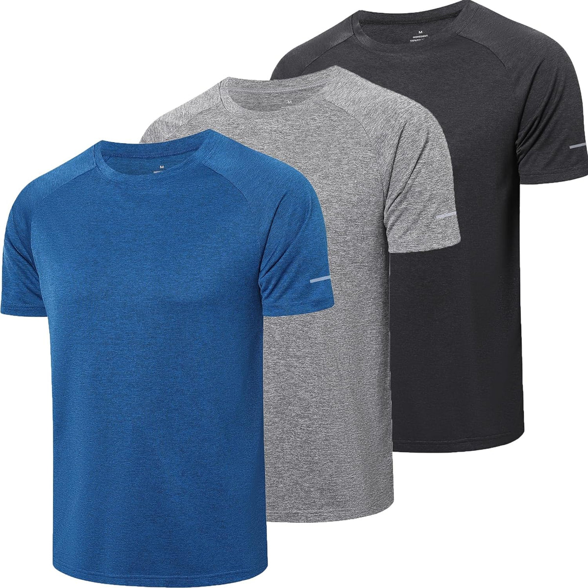 Men's Quick-Dry Mesh Athletic Workout T-Shirts - 1/3 Pack