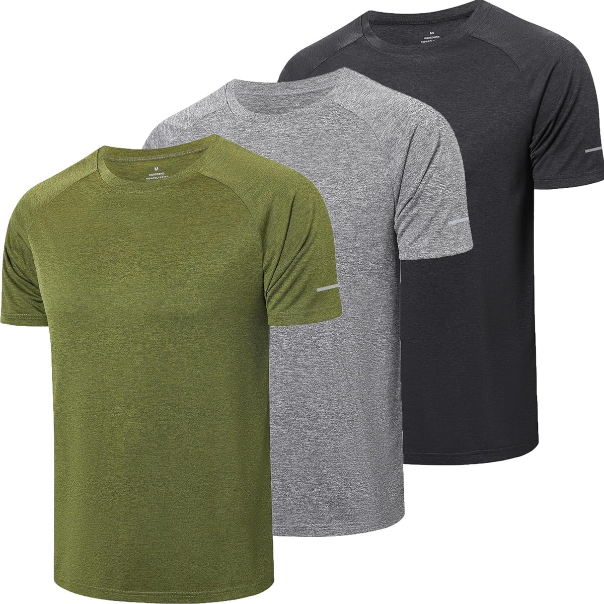 Men's Quick-Dry Mesh Athletic Workout T-Shirts - 1/3 Pack