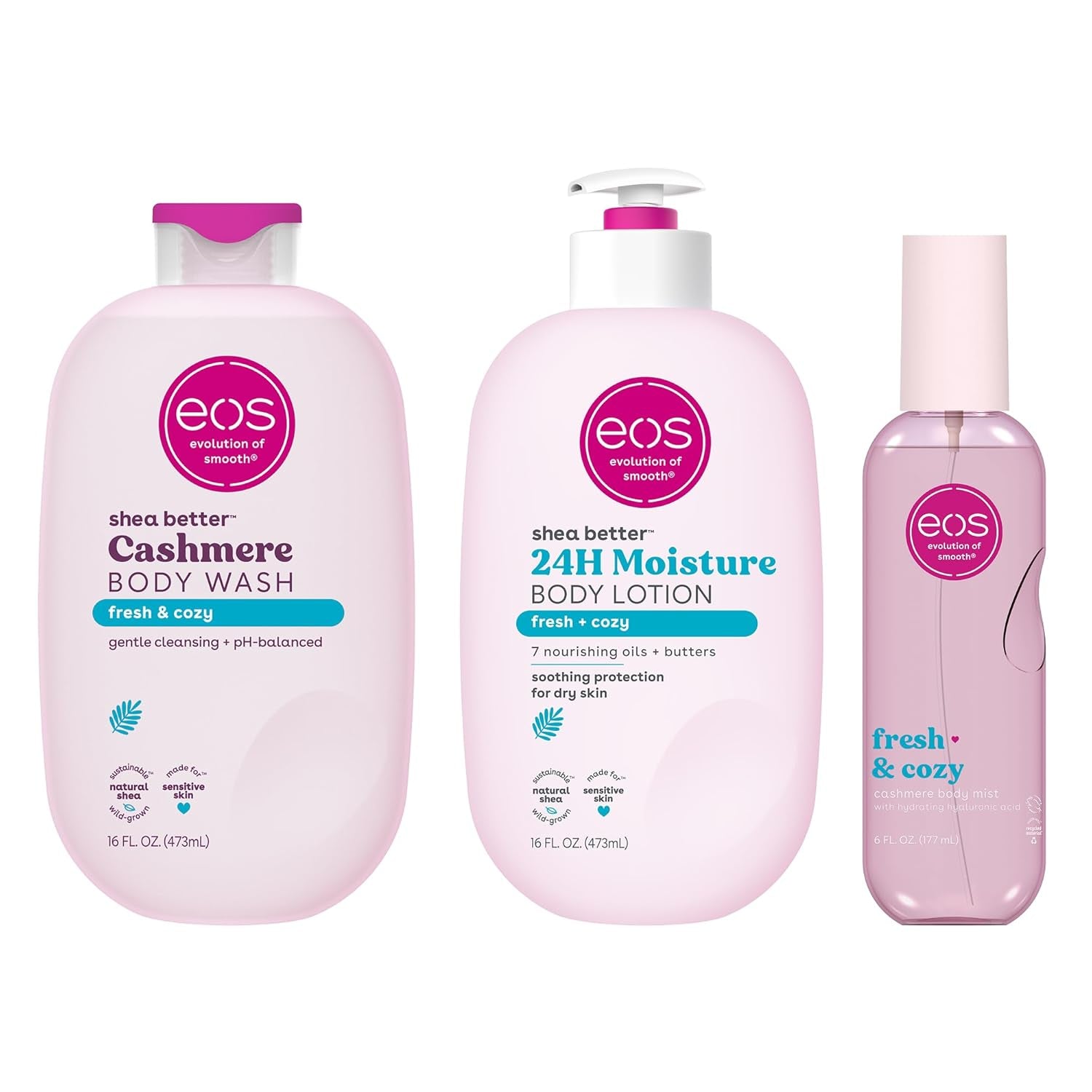 Vanilla Cashmere Body Lotion – 24-Hour Moisture with Natural Shea Butter, Lightweight & Non-Greasy Formula, Vegan Skin Care, 16 fl oz