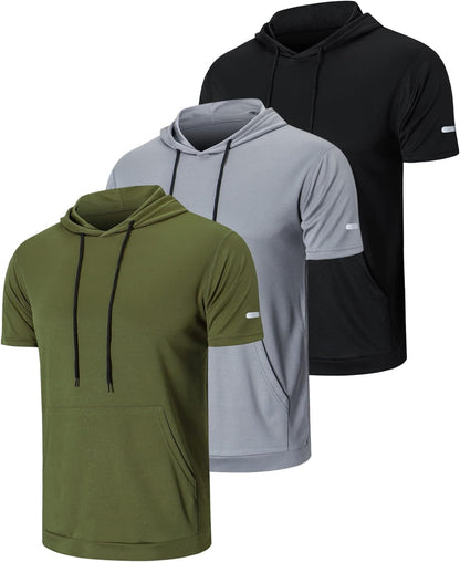 Men's Quick-Dry Mesh Athletic Workout T-Shirts - 1/3 Pack