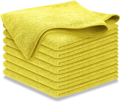 12-Pack Microfiber Cleaning Cloths - Ultra Absorbent, Streak-Free Shine, 1200 Washes - Perfect for Car Cleaning & Home Use!