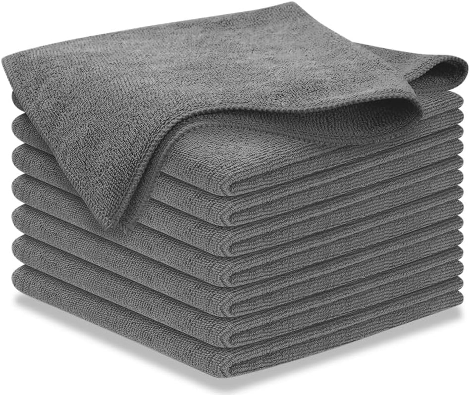 12-Pack Microfiber Cleaning Cloths - Ultra Absorbent, Streak-Free Shine, 1200 Washes - Perfect for Car Cleaning & Home Use!
