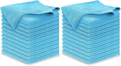 12-Pack Microfiber Cleaning Cloths - Ultra Absorbent, Streak-Free Shine, 1200 Washes - Perfect for Car Cleaning & Home Use!