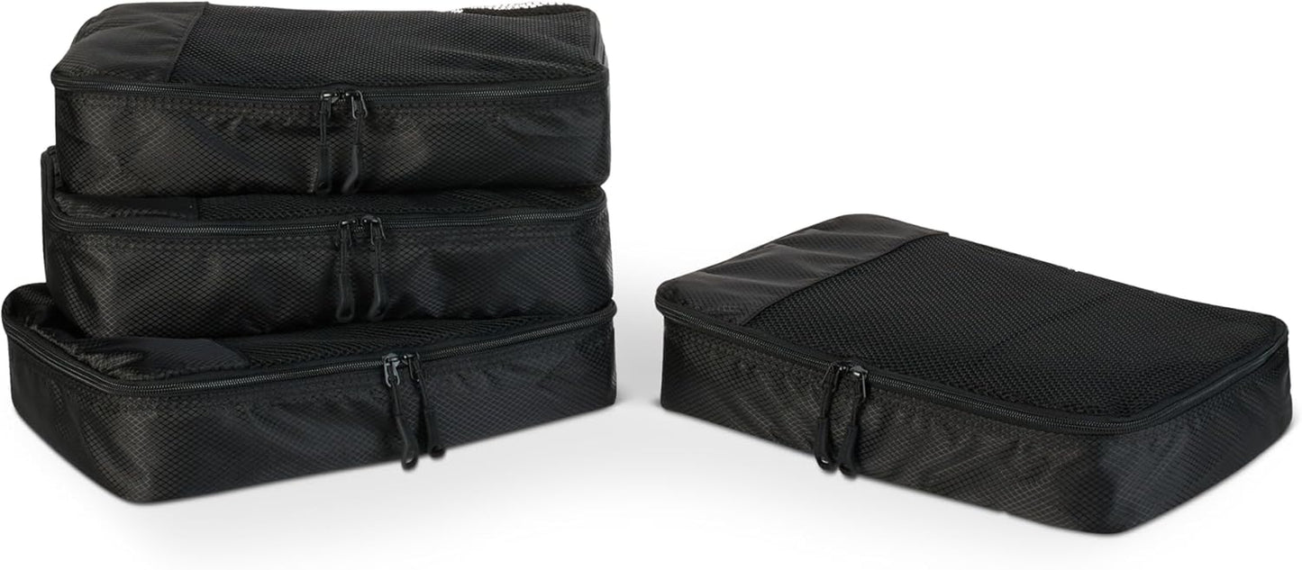Travel Packing Cubes Set – 4 Piece Luggage Organizer Set (Blue)