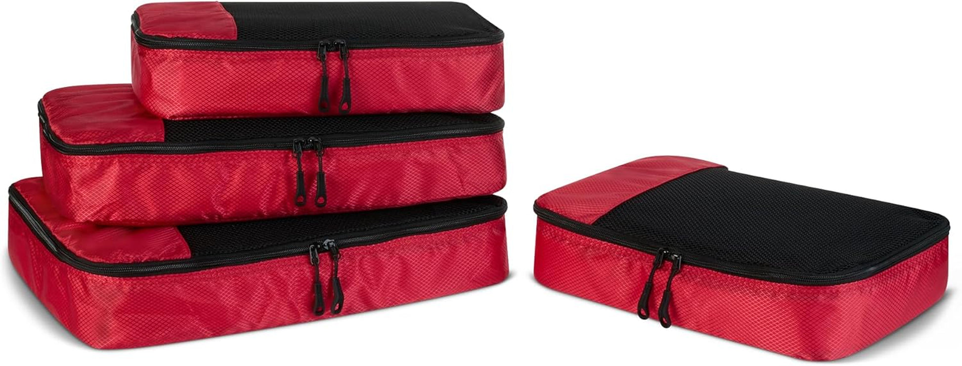 Travel Packing Cubes Set – 4 Piece Luggage Organizer Set (Blue)