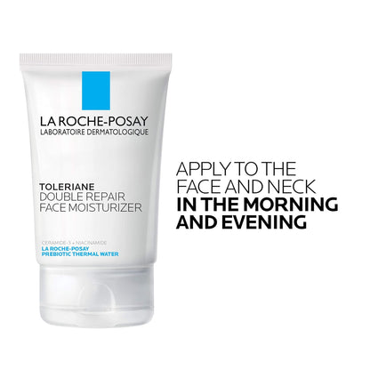 Double Repair Face Moisturizer – Daily Hydrating Face Cream with Ceramides & Niacinamide, Fragrance-Free, Long-Lasting Moisture for All Skin Types