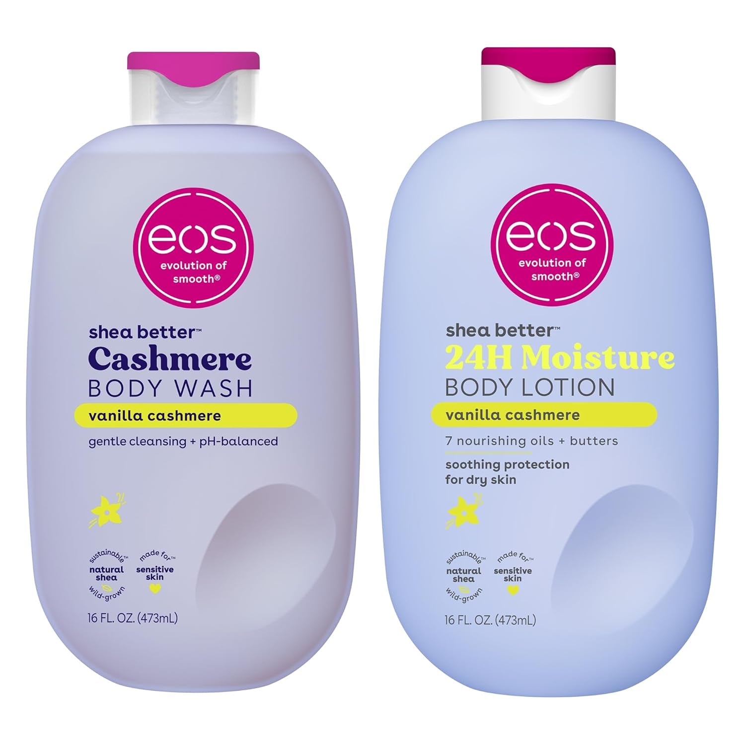 Vanilla Cashmere Body Lotion – 24-Hour Moisture with Natural Shea Butter, Lightweight & Non-Greasy Formula, Vegan Skin Care, 16 fl oz