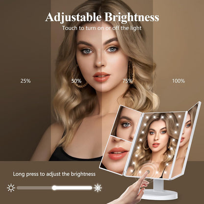 LED Vanity Makeup Mirror with Lights & Magnification