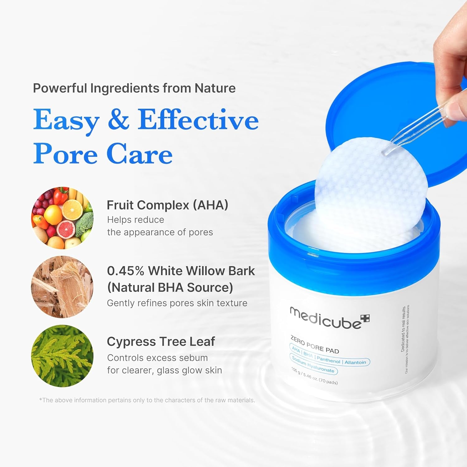Zero Pore Exfoliating Toner Pads – Dual-Textured Facial Pads with AHA & BHA for Smoother Skin and Pore Care, 70 Count