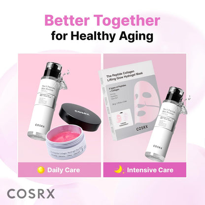 Pink Peptides Collagen Hydrogel Eye Patches – Cooling Under Eye Masks with Peptides & Caffeine for Puffiness, Hydration & Firm-Looking Skin, 60 Count