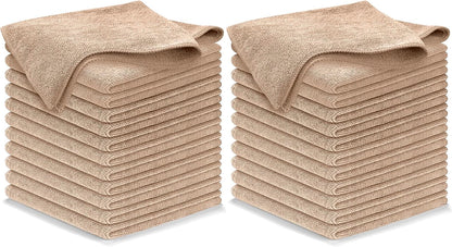 12-Pack Microfiber Cleaning Cloths - Ultra Absorbent, Streak-Free Shine, 1200 Washes - Perfect for Car Cleaning & Home Use!