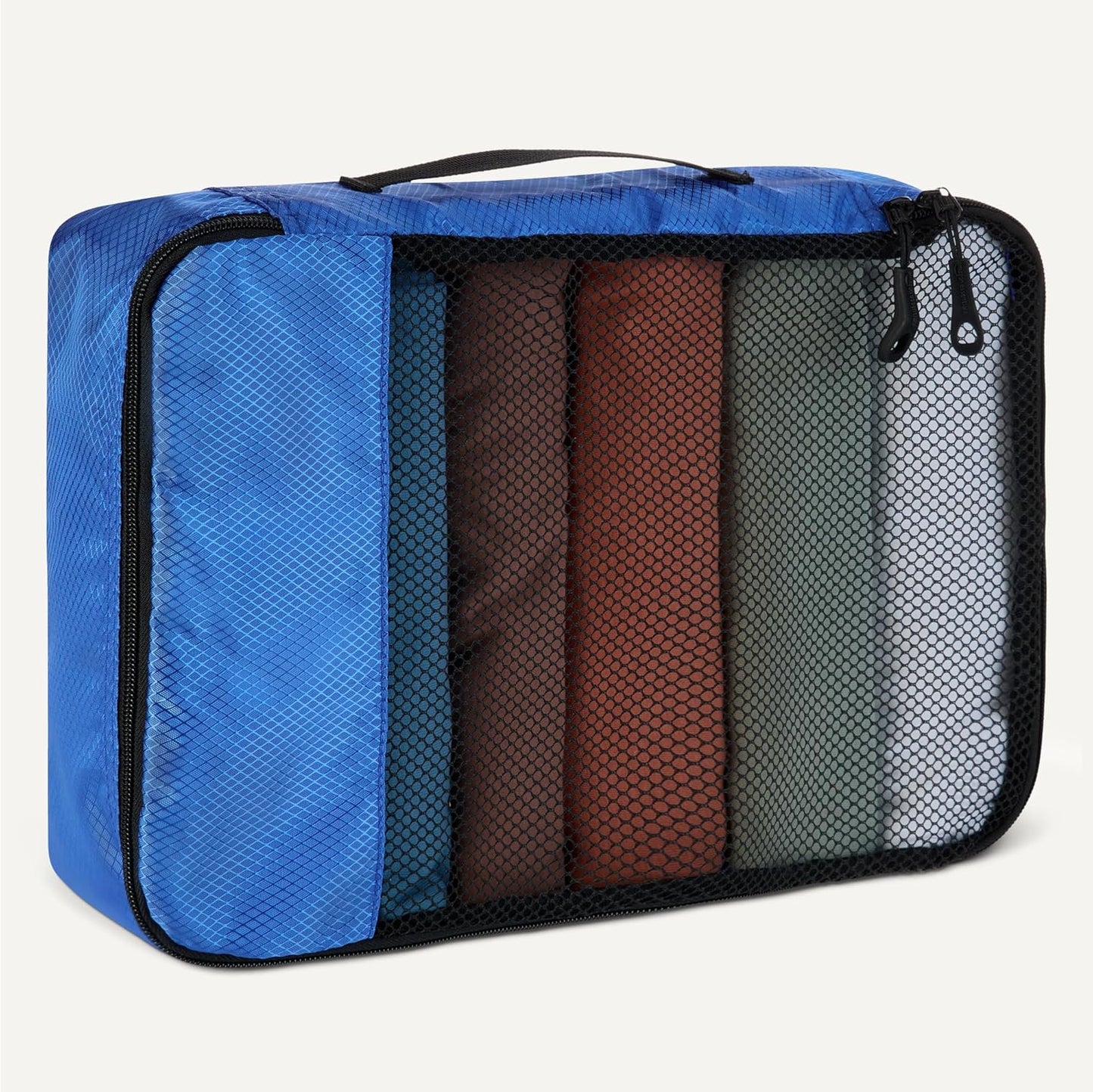 Travel Packing Cubes Set – 4 Piece Luggage Organizer Set (Blue)