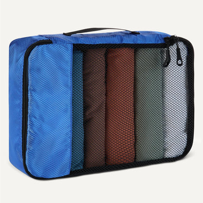 Travel Packing Cubes Set – 4 Piece Luggage Organizer Set (Blue)