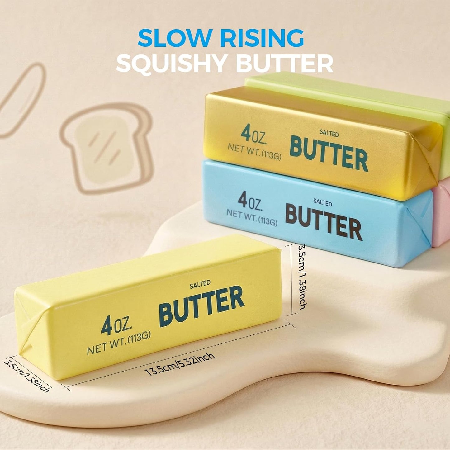 Butter Squishy Fidget Toy – Soft Slow Rising Stress Relief Squishy