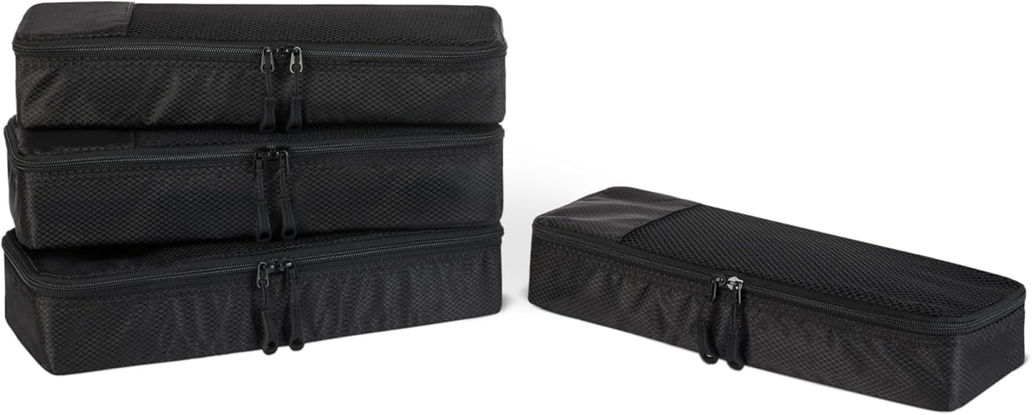 Travel Packing Cubes Set – 4 Piece Luggage Organizer Set (Blue)