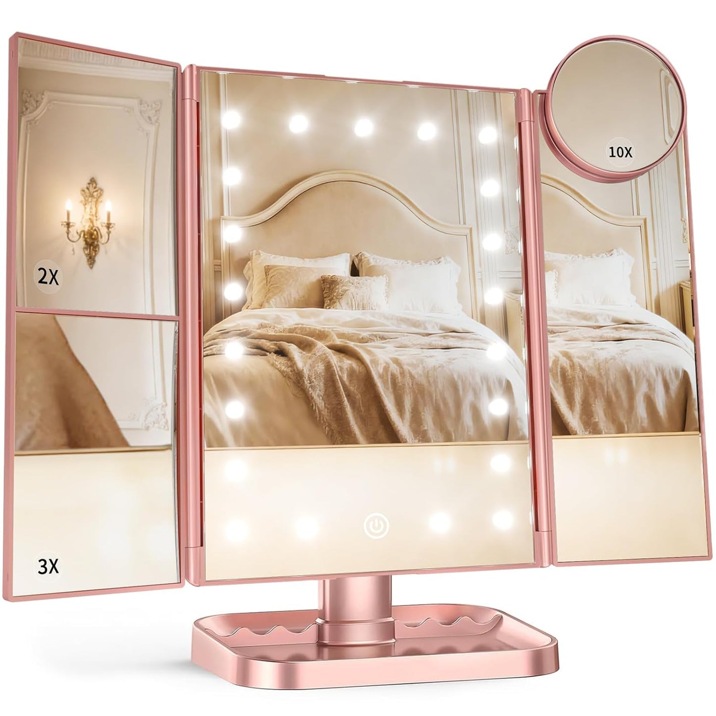 LED Vanity Makeup Mirror with Lights & Magnification