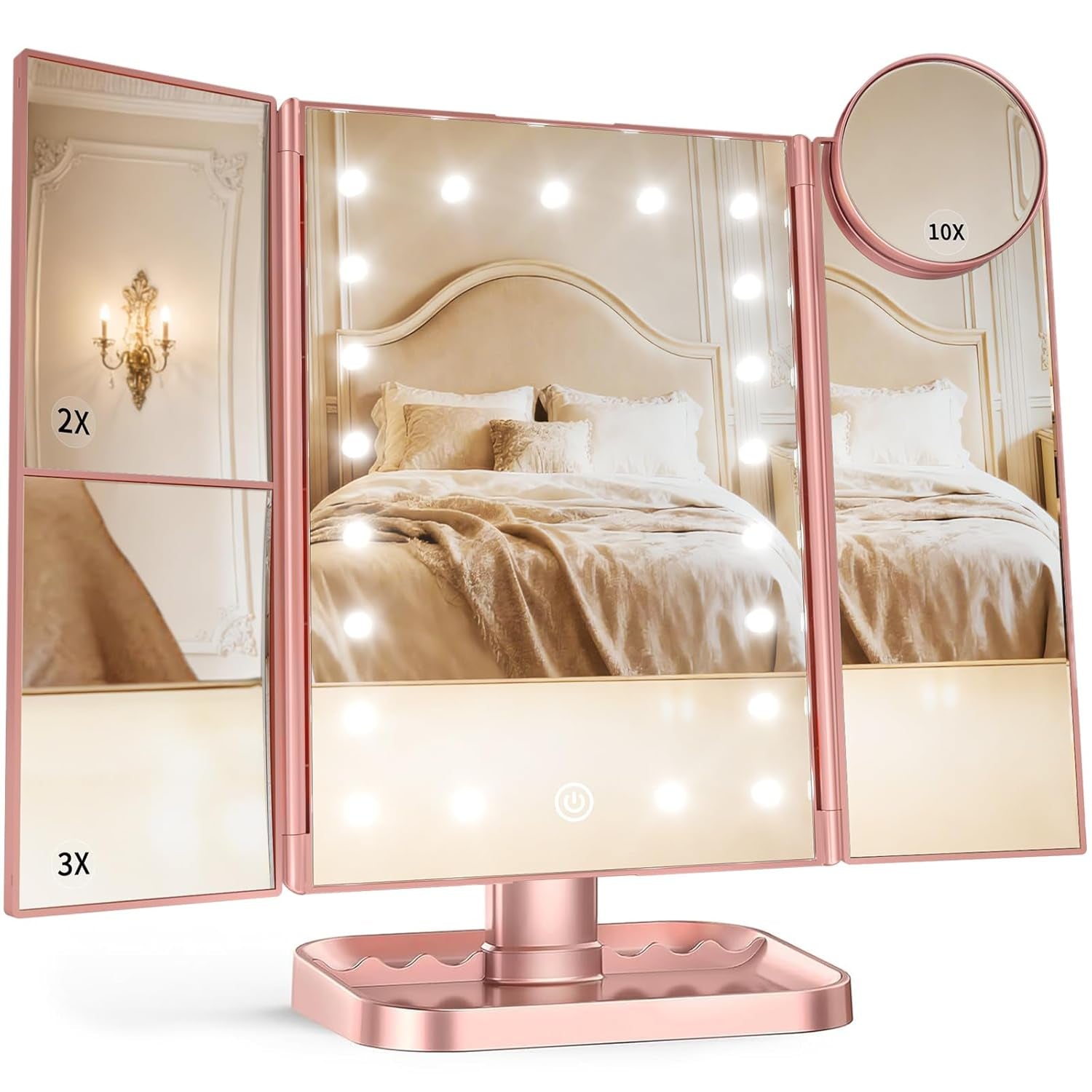 LED Vanity Makeup Mirror with Lights & Magnification