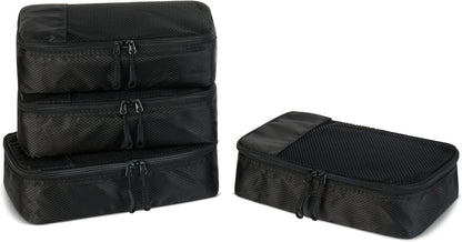 Travel Packing Cubes Set – 4 Piece Luggage Organizer Set (Blue)