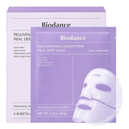 Bio-Collagen Hydrogel Face Mask Set – Overnight Hydrating Treatment, Pore Minimizing & Skin Plumping Formula, Korean-Inspired Skin Care, 4-Pack