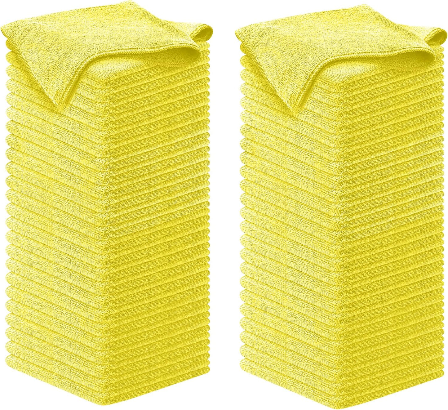 12-Pack Microfiber Cleaning Cloths - Ultra Absorbent, Streak-Free Shine, 1200 Washes - Perfect for Car Cleaning & Home Use!