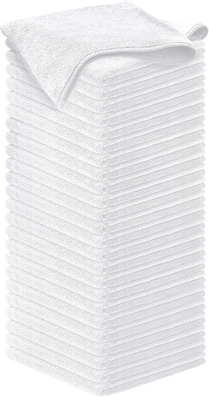 12-Pack Microfiber Cleaning Cloths - Ultra Absorbent, Streak-Free Shine, 1200 Washes - Perfect for Car Cleaning & Home Use!