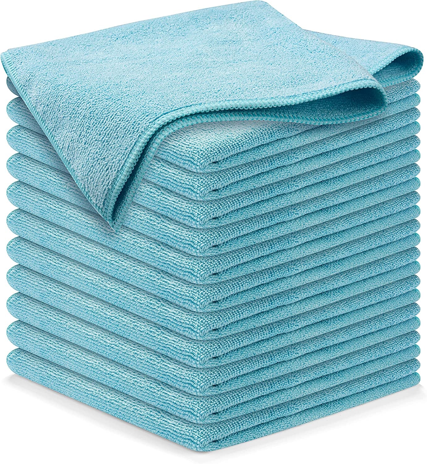 12-Pack Microfiber Cleaning Cloths - Ultra Absorbent, Streak-Free Shine, 1200 Washes - Perfect for Car Cleaning & Home Use!