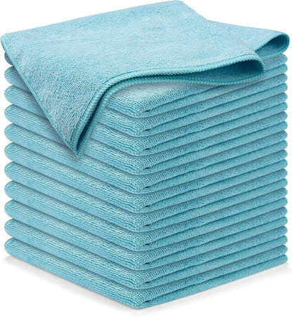 12-Pack Microfiber Cleaning Cloths - Ultra Absorbent, Streak-Free Shine, 1200 Washes - Perfect for Car Cleaning & Home Use!
