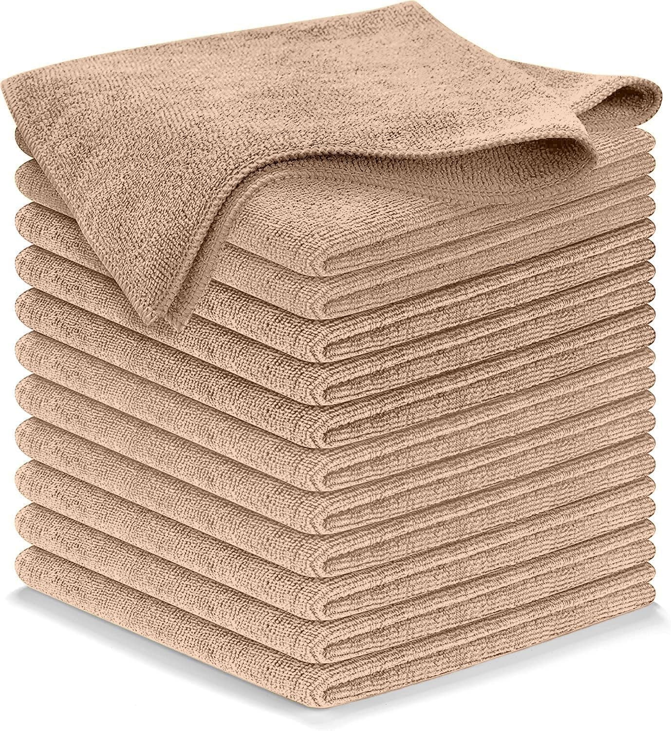 12-Pack Microfiber Cleaning Cloths - Ultra Absorbent, Streak-Free Shine, 1200 Washes - Perfect for Car Cleaning & Home Use!