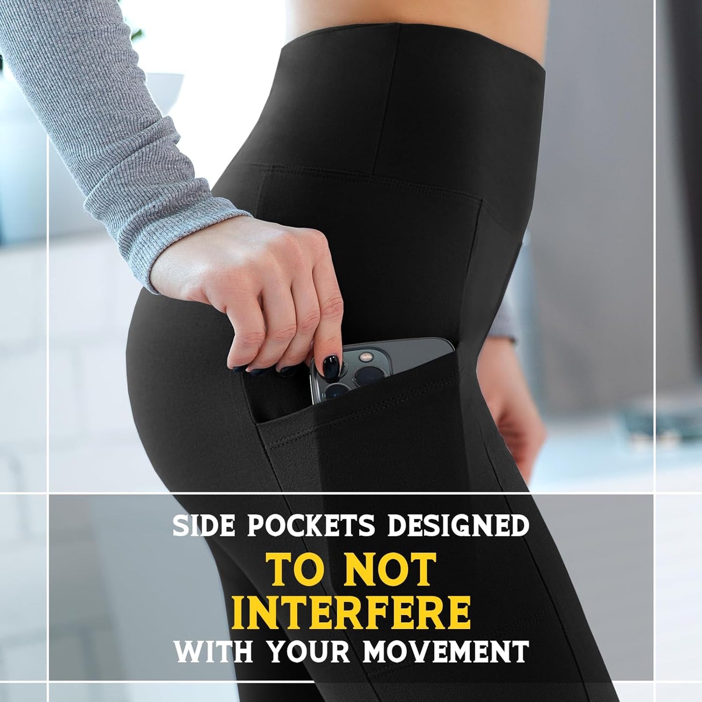 Women's High-Waisted Leggings with Pockets – Buttery Soft Yoga & Workout Pants