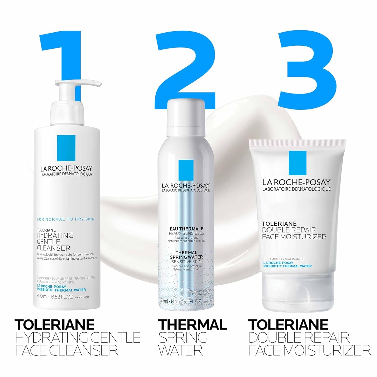 Double Repair Face Moisturizer – Daily Hydrating Face Cream with Ceramides & Niacinamide, Fragrance-Free, Long-Lasting Moisture for All Skin Types