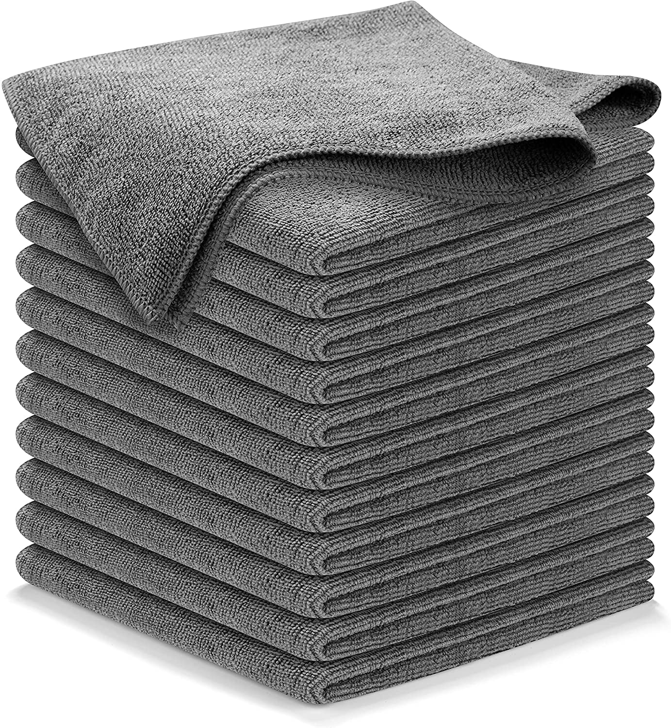 12-Pack Microfiber Cleaning Cloths - Ultra Absorbent, Streak-Free Shine, 1200 Washes - Perfect for Car Cleaning & Home Use!